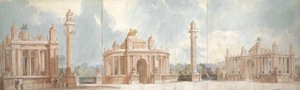 Hyde Park ve St. James' Park Girişi için Tasarım by Sir John Soane