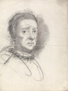 Yaşlı bir bayanın başı; Raphael'in Tartışmasından çalışmalar by Sir Joshua Reynolds