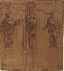 Pallas ile Rudolf I ve Albert I by Sir Peter Paul Rubens and Theodoor van Thulden