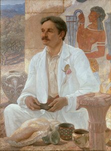 Sir Arthur Evans, Knossos Sarayı Harabeleri arasında, 1907