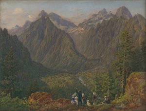 Rakamlarla Tatra manzarası, 1855 by Slovakian School