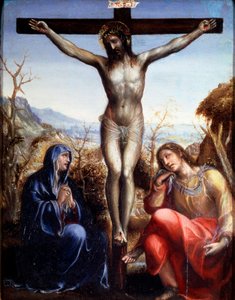 Bakire ve Vaftizci Yahya ile Çarmıha Gerilme, c1540.