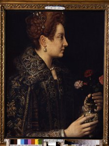 ""Profildeki Bir Kadının Portresi" (Kadın Portresi) Tablosu Sofonisba Anguissola (1532-1625 dolaylarında) Dim. 68,5x52,5 cm Ermitaj Müzesi, Sankt Petersburg by Sofonisba Anguissola
