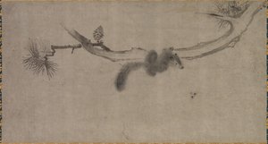 Çam dalı üzerinde sincap by Song Tian
