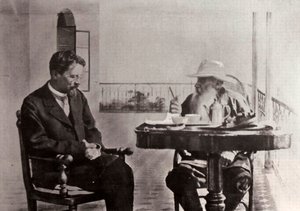 Leo Tolstoy ve Anton Çehov, Rus yazarlar, 1902