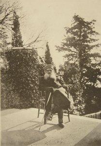 Rus yazar Leo Tolstoy, Gaspra, Kırım, Rusya, 1902. by Sophia Andreevna Tolstaya