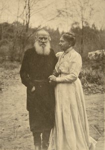 Rus yazar Leo Tolstoy ve eşi Sophia, Rusya, 23 Eylül 1910.