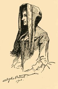 Orijinal bir Giysiden alınan Camlet Hood, c1702, 1903, 1937. by Sophie B. Steel