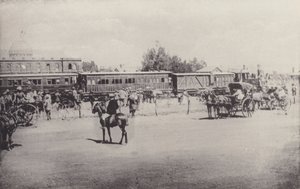 Tarihi Manzaralar, Johannesburg'a Ulaşan İlk Tren (s/b fotoğraf) by South African Photographer