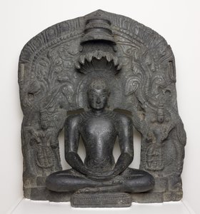 Jain Tirthankar Parshvanath, Yılan Başlıklı Meditasyonda Oturmuş (Dhyamudra), Karnataka, Hindistan