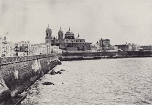 Cadiz: Güney Duvarları (s/b fotoğraf) by Spanish Photographer