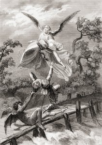 Amina bir melek tarafından taşınırken, şeytan Albaicin Sacristan