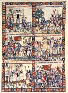 Cantiga 187, Bakire'nin mucizelerini anlatan 420 müzik bestesinden biri, Galiçyaca Alfonso X 'The Wise' (1221-84) için yazılmış (parşömen) by Spanish School