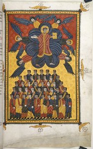 İsa bulutlarda görünür by Spanish School