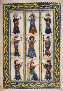 506 ve 679 yılları arasında Vizigot işgali altındaki Hispanik Piskoposlar Konseyi, muhtemelen bir Tolede Konseyi, Glosas Emilianenses, 992-994 (ışıklı el yazması) by Spanish School