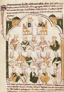 Toledo Konseyi, "Toledan Kilisesi'nin Önceliği" minyatürü by Spanish School