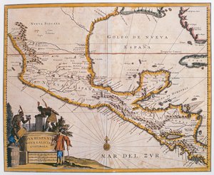 Yeni İspanya, Yeni Galiçya ve Guatemala Haritası, 1625