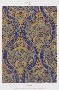 Duvardaki panellerde süsleme, Elçiler Salonu (renkli taş) by Spanish School