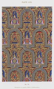 Panellerdeki süslemeler, Elçiler Salonu (renkli taş) by Spanish School