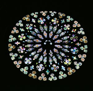Parlak gül pencere, c.1380 by Spanish School