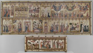 Retable ve Frontal of the Life of the Christ and Virgin, Ayala Altarpiece by Spanish School