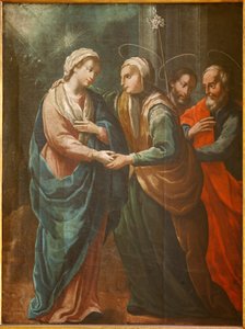 Sığınak (Santuario de Queralt). Kilise. İç mekan. Tablo. 19. yüzyıl by Spanish School