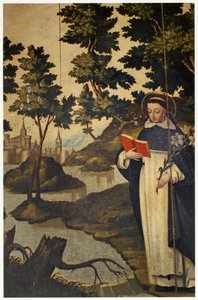 Aziz Dominic zambak tutan, 17. yüzyıl by Spanish School