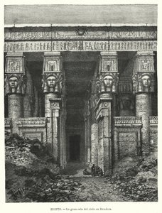 Hathor Tapınağı, Dendera, Mısır (lito) by Spanish School