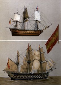 'Rayo' ve 'Santa Ana' (renkli taş) by Spanish School