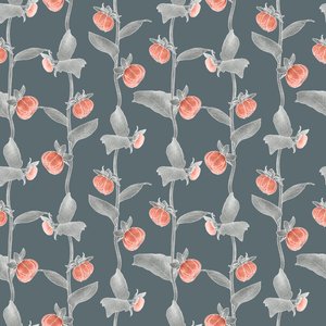 Dahlia koordinat deseni colorway 1, 2020 (grafit kalem ve dijital) by Stacy Hsu