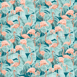 Flamingo deseni, 2020 (grafit kalem ve dijital) by Stacy Hsu