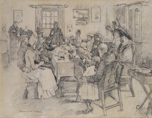 Gelinin Sağlığı (kağıt üzerine mürekkep) by Stanhope Alexander Forbes