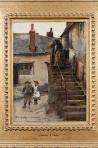 NEWLYN SOKAKTA ÇOCUKLAR by Stanhope Forbes