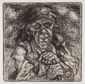 Yaşlı köylü kadın by Stanisław Osostowicz