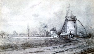 Yel Değirmeni ile Manzara, c1855-1892 by Stanislas Lepine