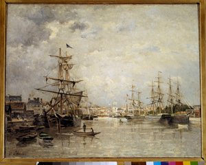 Le port de Caen Boyama Stanislas Lepine (1835-1892) 1859 Güneş. 0,72x0,91 m Paris, Orsay Müzesi