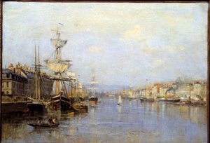 Rouen limanının görünümü Stanislas Lepine (1835-1892) 19. yüzyıl Reims, Musee des Beaux Arts