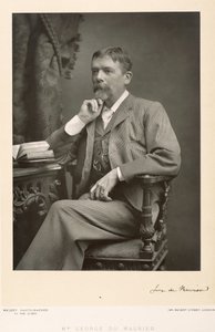 George du Maurier (1834-96), sanatçı, karikatürist ve romancı, portre fotoğrafı