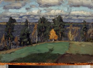 Sonbahar. Stanislav Yulianovich Zhukovsky (Zhukovsky) (1873-1944) tarafından tablo, tuval üzerine yağlı boya by Stanislav Joulianovitch Joukovski