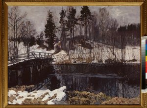 Bahar. Stanislav Yulianovich Zhukovsky'nin (Zhukovsky) (1873-1944) tablosu, tuval üzerine yağlı boya. Rus sanatı, 20. yüzyılın başları, art nouveau, modernizm. Devlet Sanat Müzesi Karelya, Petrozavodsk (Rusya). by Stanislav Joulianovitch Joukovski