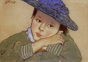 Mavi Şapkalı Kız, 1895 (kağıt üzerinde pastel)