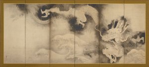 Ejderhalar ve Bulutlar, Momoyama veya Edo dönemi, 1590-1640.