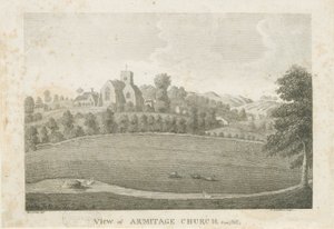 Armitage Kilisesi: gravür, nd [1762-1802] (baskı) by Stebbing Shaw