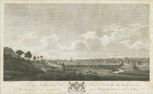 Burton-upon-Trent Köprüsü ve Kasabası: gravür, 1779 by Stebbing Shaw