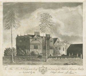 Bushbury - Moseley Old Hall: aquatint gravür ve [18. yüzyıl] by Stebbing Shaw