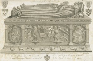 Clifton Campville Kilisesi - Vernon Anıtı: gravür, nd [1762-1802] by Stebbing Shaw