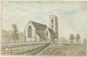 Colwich Kilisesi: sulu boya, nd [1762-1802] by Stebbing Shaw