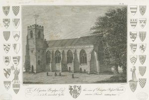 Drayton Bassett Kilisesi: gravür, nd [1762-1802] (baskı) by Stebbing Shaw