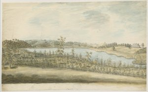 Forton - Aqualate Salonu: sulu boya, nd [1762-1802] by Stebbing Shaw