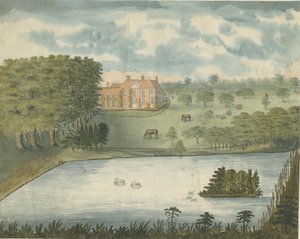 Freeford Hall: sulu boya, nd [1762-1802] by Stebbing Shaw